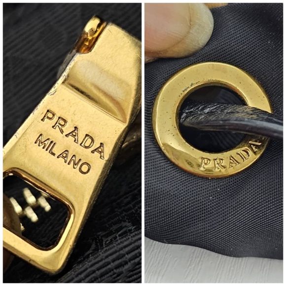 Prada Black Backpack with Gold Accents - Picture 6 of 13